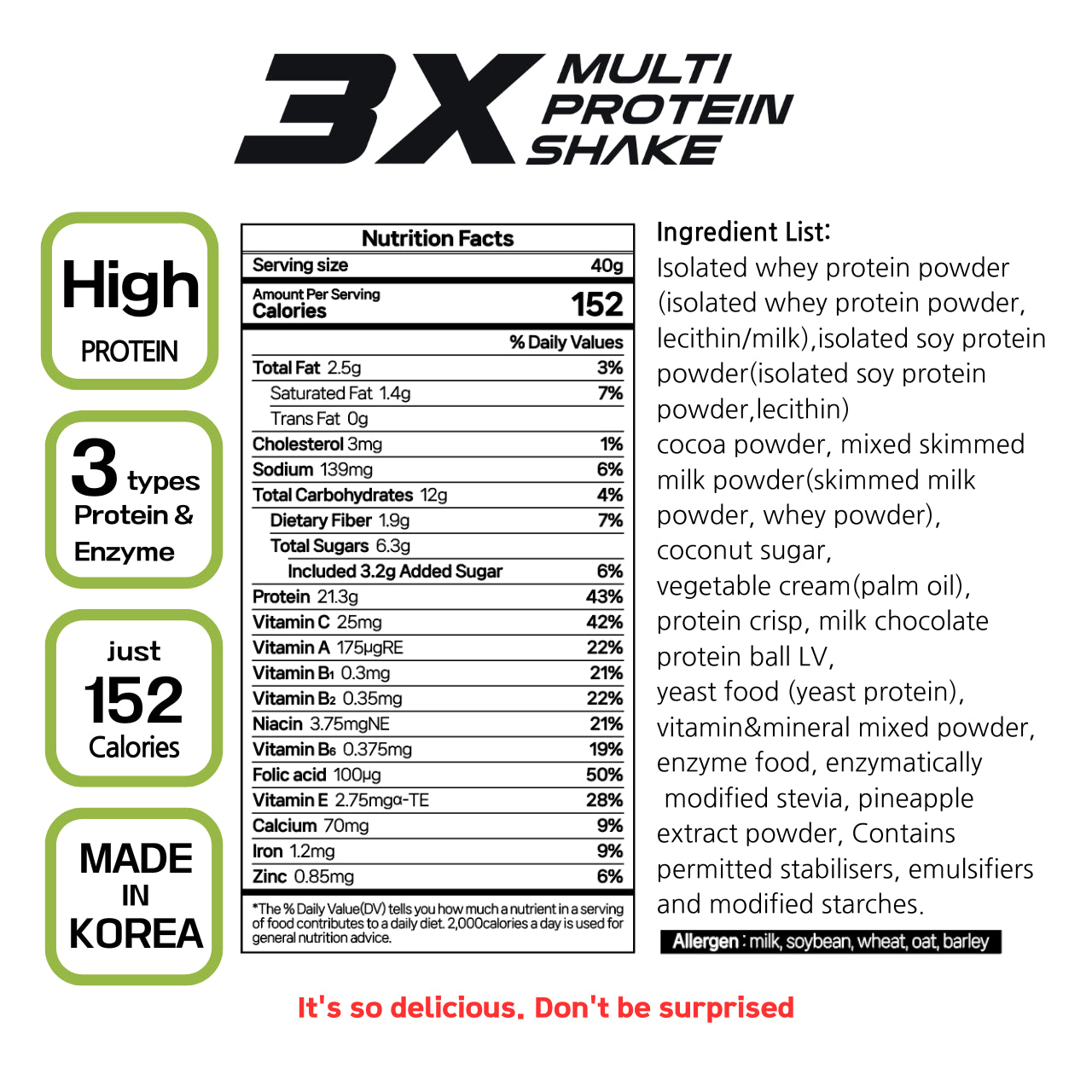 3X Multi Protein KBeauty Diet Shake